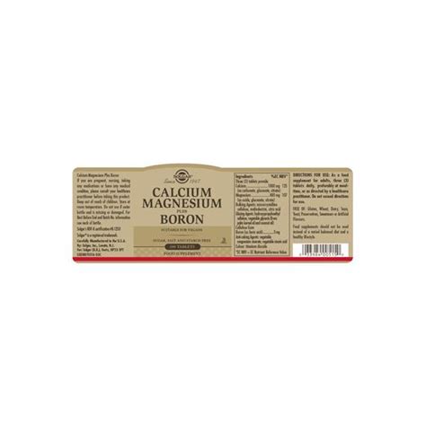 Solgar Calcium Magnesium Plus Boron Tablets Sales Offers