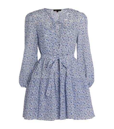 Womens Maje Blue Floral Mini Dress Harrods Countrycode