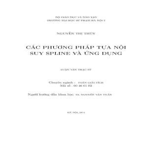 Các phương pháp tựa nội suy spline và ứng dụng