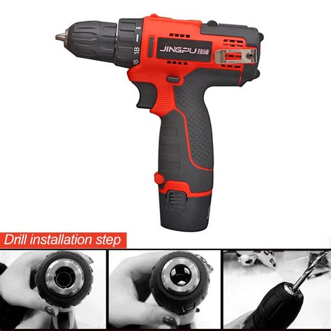 Buy 12 6V Dual Speed Cordless Lithium Electric Drill Multi Function