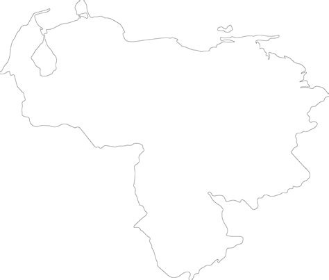 Venezuela outline map 38096265 Vector Art at Vecteezy