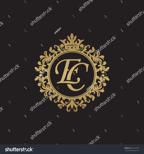 Ec Initial Luxury Ornament Monogram Logo Stock Vector 341815910