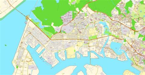 Singapore Printable Map 01 Exact City Plan Street Map With Buildings