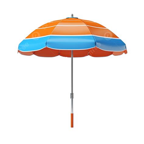 Beach Umbrella With Buoy 3d Illustration 3d Beach Umbrella Png