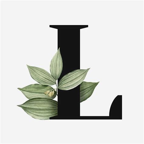 Botanical Capital Letter I Font Free Photo Rawpixel Free