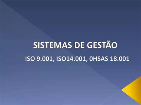 PPT SISTEMAS DE GESTÃO PowerPoint Presentation free download ID