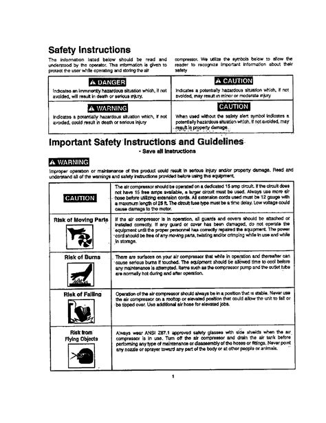 Craftsman 921.1664 Air Compressor User Manual