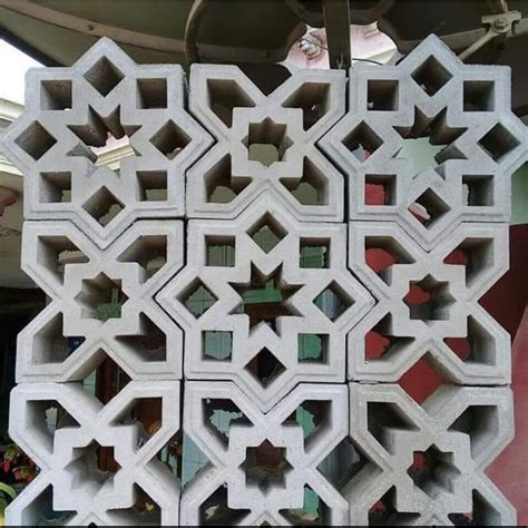 Jual Roster Beton Minimalis Anti Tampias Motif Ornamen Bintang Masjid