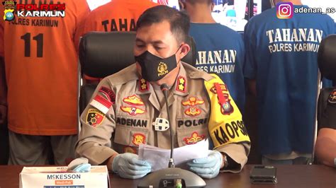 Konferensi Pers Polres Karimun Ungkap Tindak Pidana Curanmor Curat