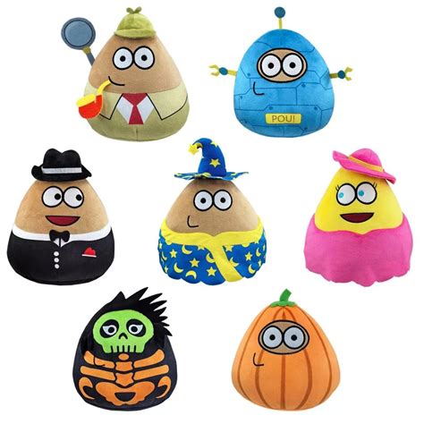 Juguete De Peluche My Pet Alien Pou Mu Eco De 22cm Alien Negro Y Marr N