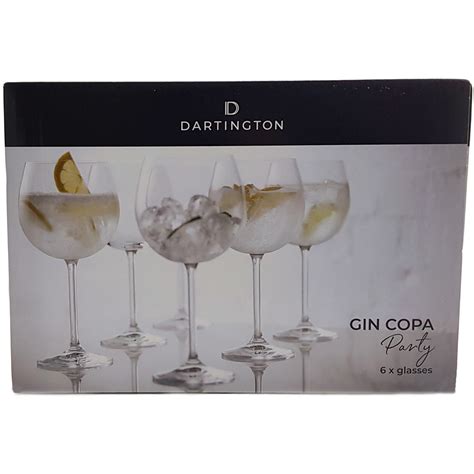 Dartington Crystal Copa Gin And Tonic Glasses 6 Pack Ebay