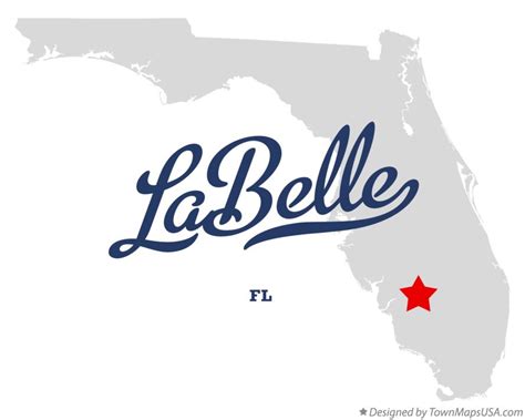 Map of LaBelle, FL, Florida