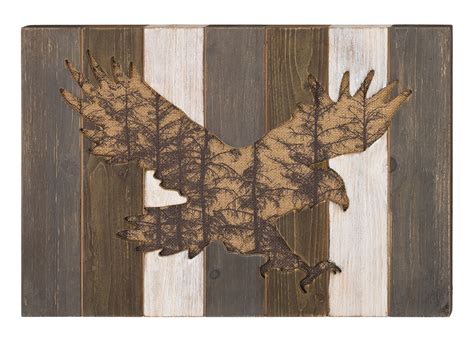 Eagle Wood Wall Decor - Rustic Wall Decor