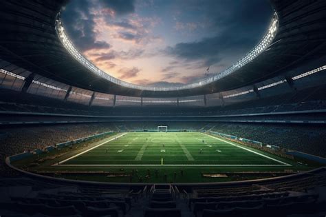 Premium Ai Image A Football Stadium With A View Of The Stadium And