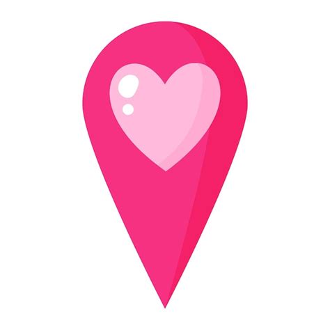 Premium Vector Navigation Geotag Or Pin With Heart Wedding And