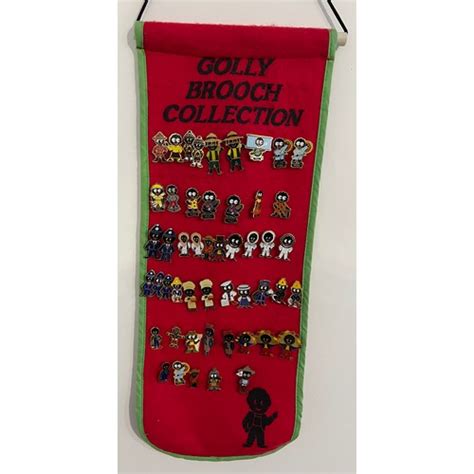 Fifty Various Robertsons ‘golly Badges On ‘golly Brooch Collection Red