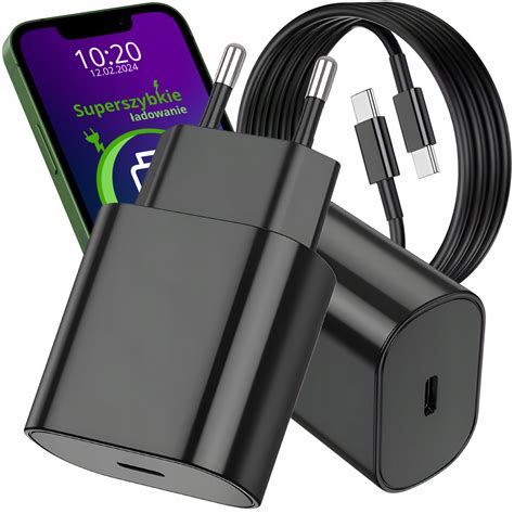 SUPER SZYBKA ŁADOWARKA SIECIOWA TELEFONU DLA SAMSUNG KOSTKA 25W USB C