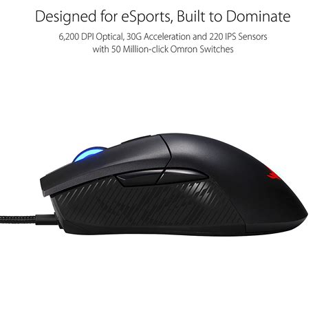 Buy Asus Rog Gladius Ii Core Wired Optical Gaming Mouse With Customizable Buttons 6200 Dpi