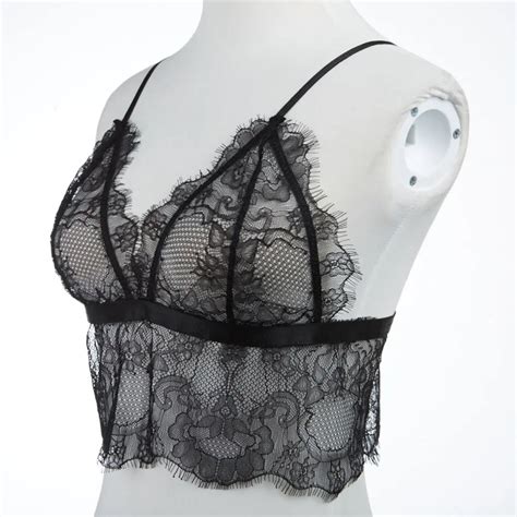 Pc Sexy Women Lady Lingerie Dress Sheer Lace Floral Eyelashes Bra Tops