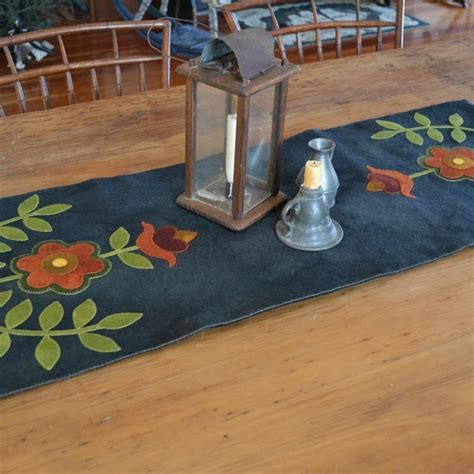 Wool Applique E Pattern Pdf OCTOBER CROW Wool Penny Rug Etsy