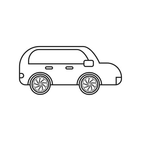 Vector de símbolo de icono de coche plano ilustración Vector Premium