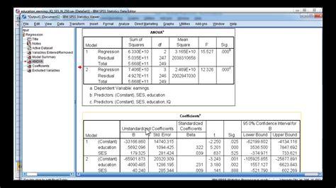 V Hierarchical Multiple Regression In Spss Youtube