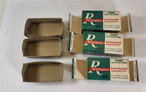 Lot Of Four Vintage Ammo Box Empty Remington 22 Long Rifle Ebay