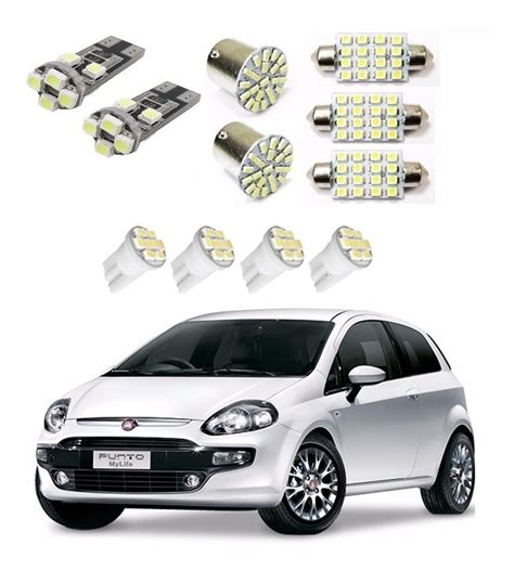 Lâmpadas Super Led Fiat Punto Kit Completo Todos Os Modelos Mercado Livre