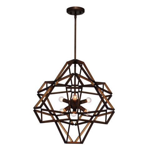 Zeev Unity 6 Light Dimmable Geometric Chandelier Wayfair