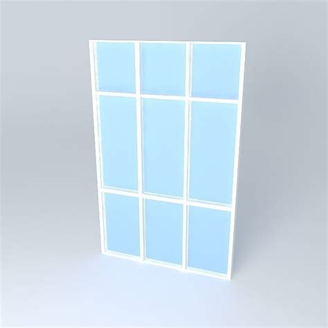 3 Layer Window Free 3d Model Max Obj 3ds Fbx Stl Skp