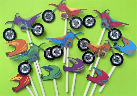 Dirt Bike Cupcake Toppers