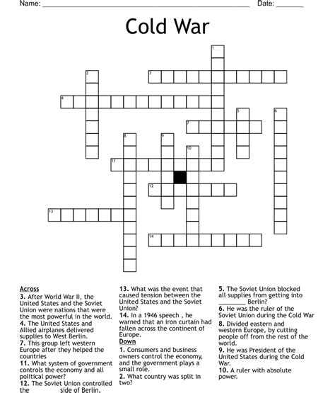 Cold War Crossword WordMint