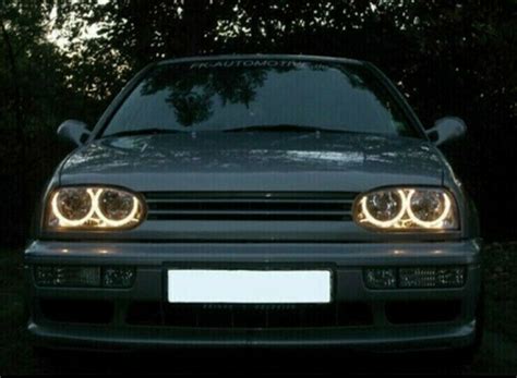 Upgrade Design Angel Eyes Scheinwerfer F R Vw Golf Chrom Ihr