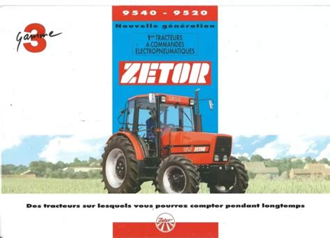 PROSPECTUS PUBLICITAIRE TRACTEURS ZETOR Gamme 3 EUR 7 98 PicClick FR