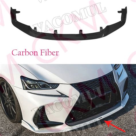 Carbon Fiber Front Bumper Lip Spoiler Protector Body Kits For Lexus Is300 Is350 Is F Sport Sedan