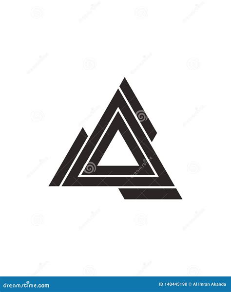 Triangle Alpha Vector Logo Design Stock Vector Illustration Of