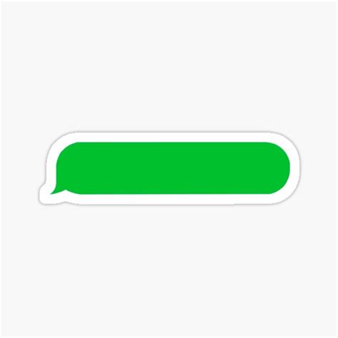 "Blank iMessage Green Bubble Long" Sticker for Sale by mdhalloran ...