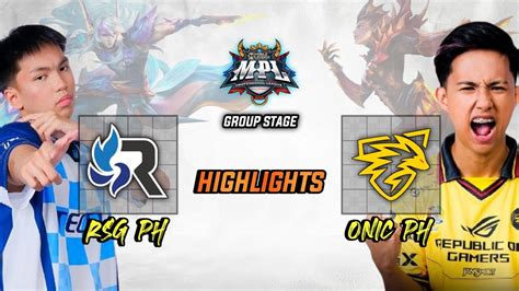 ONIC PH Vs RSG PH HIGHLIGHTS MPL PH SEASON 13 YouTube