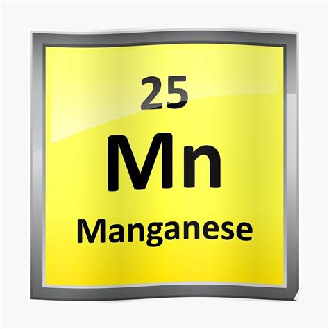 "Manganese Element Symbol - Periodic Table" Poster by sciencenotes ...