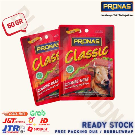 Jual Pronas Kornet Sapi Classic Sachet Corned Beef Gr Gram Ready