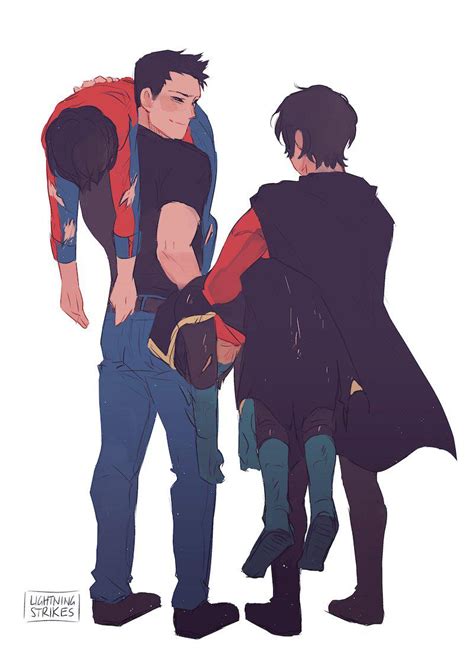 [artwork] Super Sons And Their Older Brothers Fan Art By Lstrikes