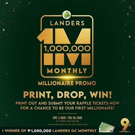 Landers - The road to becoming Landers' first millionaire starts with