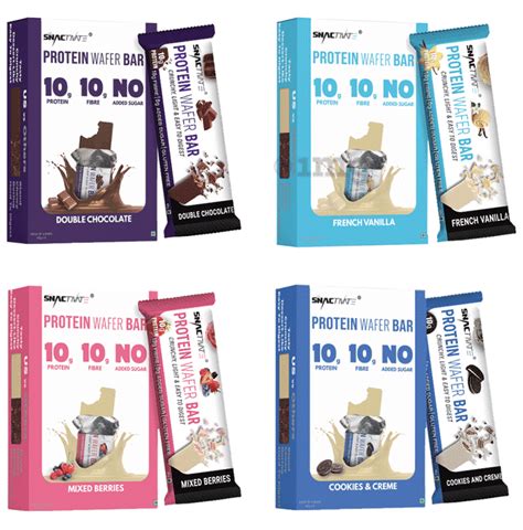 Snactivate Combo Pack Of Protein Wafer Bars All Flavors 40gm Each Buy Box Of 240 Bars At