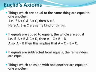 Introduction to euclid’s geometry