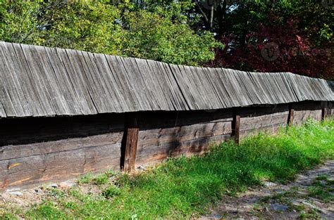 Old wooden fence. 13850504 Stock Photo at Vecteezy