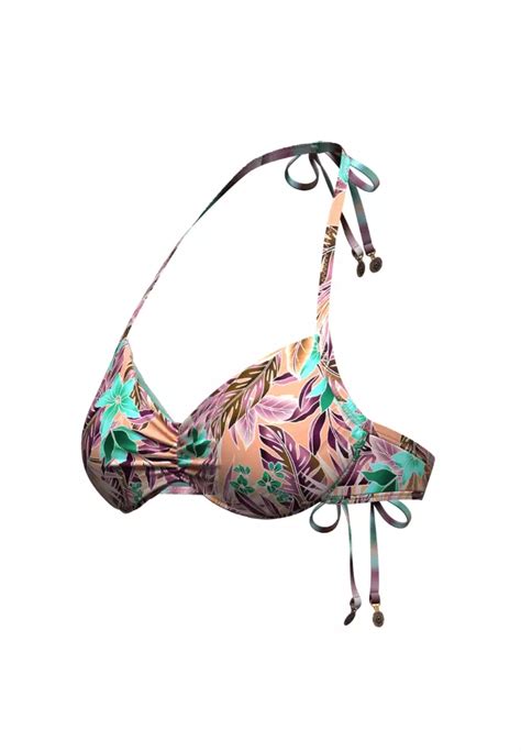 Buy Sunseeker Paradiso Mix Lavender Reversible Ruched Front Bikini Top Online ZALORA