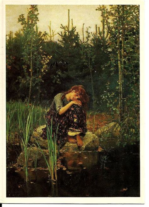 Alyonushka Russian Vintage Art Postcard V M Vasnetsov Etsy