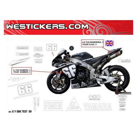 Motorbike Stickers Yamaha SBK 2009 TEST