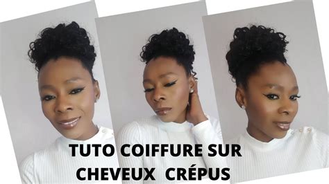 Tuto Coiffure Plaquage Chignon Haut Sur Cheveux Cr Pus C Youtube