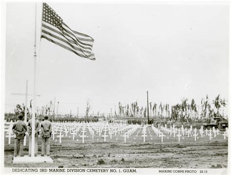 Dedication Of Rd Marine Division Cemetery Number On Guam In